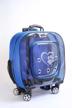 Migno Pet - 0542 220 38 06 | MİGNO Prestige Model Fileli Kedi Köpek Taşıma Çantaları Küçük - Mavi