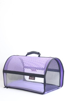 Migno Pet - 0542 220 38 06 | MİGNO FLYBAG Voyager Fileli-Şeffaf Model Kedi Köpek Taşıma Çantaları - Mor