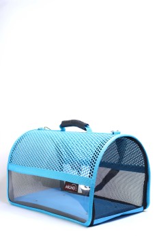 Migno Pet - 0542 220 38 06 | MİGNO FLYBAG Voyager Fileli-Şeffaf Model Kedi Köpek Taşıma Çantaları - Turkuaz