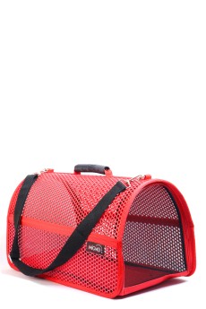 Migno Pet - 0542 220 38 06 | MİGNO FLYBAG Voyager Fileli Model Kedi Köpek Taşıma Çantaları - Kırmızı