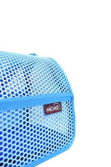 Migno Pet - 0542 220 38 06 | MİGNO FLYBAG Voyager Fileli Model Kedi Köpek Taşıma Çantaları - Mavi