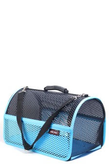 Migno Pet - 0542 220 38 06 | MİGNO FLYBAG Voyager Fileli Model Kedi Köpek Taşıma Çantaları - Turkuaz-Siyah