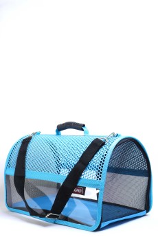 Migno Pet - 0542 220 38 06 | MİGNO FLYBAG Voyager Fileli-Şeffaf Model Kedi Köpek Taşıma Çantaları - Turkuaz