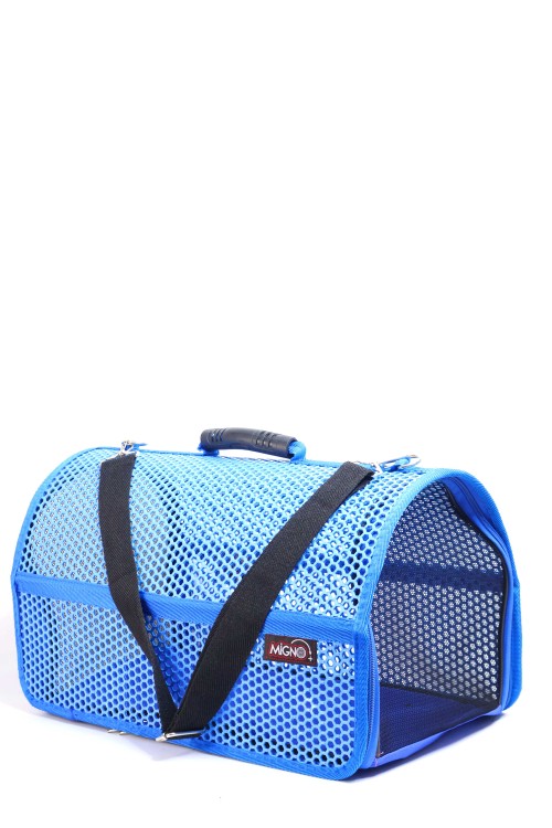 Migno Pet - 0542 220 38 06 | MİGNO FLYBAG Voyager Fileli Model Kedi Köpek Taşıma Çantaları - Mavi