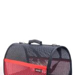 MİGNO FLYBAG Voyager Fileli Model Kedi Köpek Taşıma Çantaları - Kırmızı-Siyah