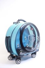 MİGNO Space Model Kedi Köpek Taşıma Çantası Fileli Turkuaz - Görsel 2