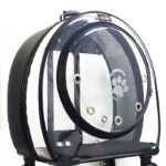 MİGNO Jumbo Model Kedi Köpek Taşıma Çantası Şeffaf Fileli Siyah