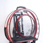 MİGNO Büyük Şeffaf Model Kedi Köpek Taşıma Çantası Kırmızı