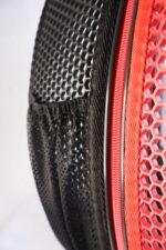 MİGNO Küçük Fileli Model Kedi Köpek Taşıma Çantası Siyah - Kırmızı - Görsel 5