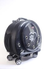 MİGNO Space Model Kedi Köpek Taşıma Çantası Fileli Siyah - Görsel 2