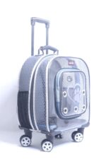 MİGNO PRIME Fileli Model Kedi Köpek Taşıma Çantaları - Gri - Görsel 2