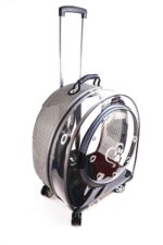 MİGNO Jumbo Model Kedi Köpek Taşıma Çantası Şeffaf Fileli Gri - Görsel 3