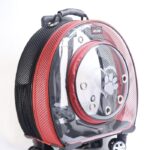 MİGNO Büyük Fileli Model Kedi Köpek Taşıma Çantası Siyah - Kırmızı