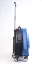 MİGNO Büyük Fileli Model Kedi Köpek Taşıma Çantası Mavi - Siyah - Görsel 3