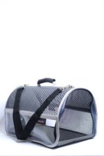 MİGNO FLYBAG Voyager Fileli-Şeffaf Model Kedi Köpek Taşıma Çantaları - Gri - Görsel 3