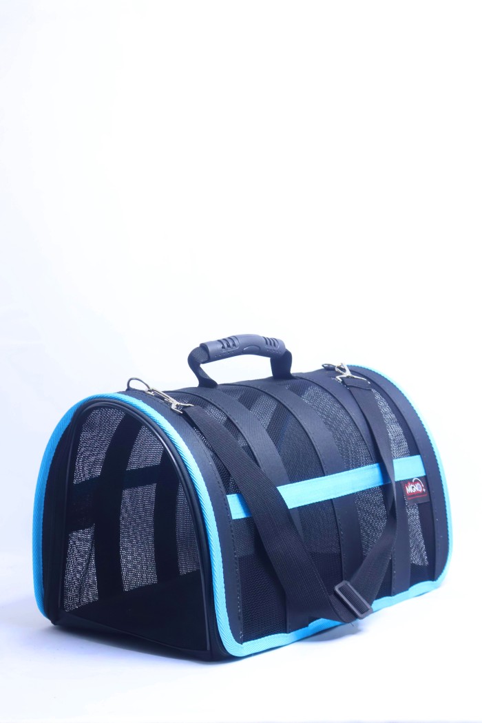 286be5d960ce0bc3163e08cc09dfd0a0.jpeg MİGNO Astra Fileli Model Kedi Köpek Taşıma Çantaları - Turkuaz - Görsel 1