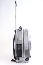 MİGNO Küçük Fileli Model Kedi Köpek Taşıma Çantası Gri - Görsel 3