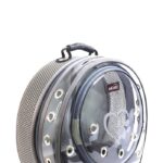 MİGNO Astronot Model Kedi Köpek Taşıma Çantası Şeffaf Fileli Gri