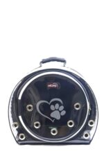 MİGNO Astronot Model Kedi Köpek Taşıma Çantası Şeffaf Fileli Siyah Beyaz - Görsel 2