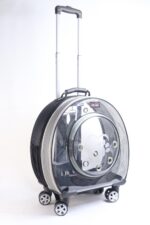 MİGNO Büyük Fileli Model Kedi Köpek Taşıma Çantası Siyah - Gri - Görsel 2