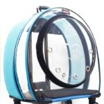 MİGNO Jumbo Model Kedi Köpek Taşıma Çantası Şeffaf Fileli Turkuaz