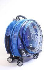 MİGNO Space Model Kedi Köpek Taşıma Çantası Fileli Mavi - Görsel 2