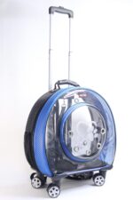 MİGNO Büyük Fileli Model Kedi Köpek Taşıma Çantası Mavi - Siyah - Görsel 2