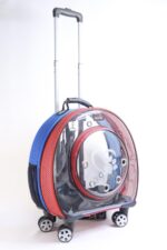 MİGNO Büyük Fileli Model Kedi Köpek Taşıma Çantası Kırmızı - Mavi - Görsel 2