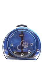 MİGNO Astronot Model Kedi Köpek Taşıma Çantası Şeffaf Fileli Mavi - Görsel 2