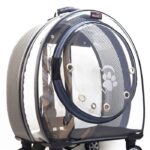 MİGNO Jumbo Model Kedi Köpek Taşıma Çantası Şeffaf Fileli Gri