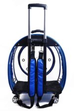 MİGNO Jumbo Model Kedi Köpek Taşıma Çantası Şeffaf Fileli Mavi - Görsel 5