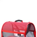 MİGNO FLYBAG Voyager Fileli-Şeffaf Model Kedi Köpek Taşıma Çantaları - Kırmızı