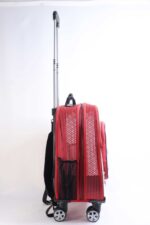 MİGNO Prestige Model Fileli Kedi Köpek Taşıma Çantaları Büyük - Kırmızı - Görsel 3