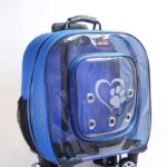 MİGNO Prestige Model Fileli Kedi Köpek Taşıma Çantaları Küçük - Mavi