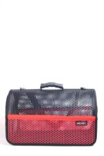 MİGNO FLYBAG Voyager Fileli Model Kedi Köpek Taşıma Çantaları - Kırmızı-Siyah - Görsel 2