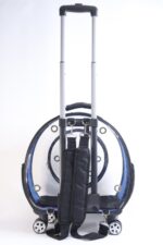 MİGNO Büyük Fileli Model Kedi Köpek Taşıma Çantası Mavi - Siyah - Görsel 4