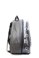 MİGNO Astronot Model Kedi Köpek Taşıma Çantası Şeffaf Fileli Gri - Görsel 3