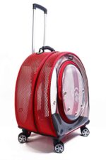 MİGNO Jumbo Model Kedi Köpek Taşıma Çantası Fileli Kırmızı - Görsel 2