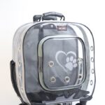 MİGNO Prestige Model Şeffaf Kedi Köpek Taşıma Çantaları Küçük - Gri