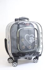 MİGNO Prestige Model Şeffaf Kedi Köpek Taşıma Çantaları Küçük - Gri