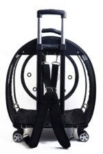 MİGNO Jumbo Model Kedi Köpek Taşıma Çantası Şeffaf Fileli Siyah - Görsel 5