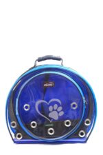 MİGNO Astronot Model Kedi Köpek Taşıma Çantası Şeffaf Fileli Siyah Mavi - Görsel 2