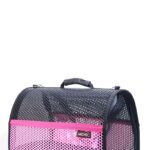 MİGNO FLYBAG Voyager Fileli Model Kedi Köpek Taşıma Çantaları - Pembe-Siyah