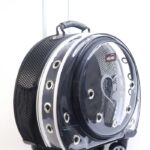 MİGNO Space Model Kedi Köpek Taşıma Çantası Fileli Şeffaf Beyaz