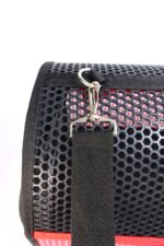 MİGNO FLYBAG Voyager Fileli Model Kedi Köpek Taşıma Çantaları - Kırmızı-Siyah - Görsel 5