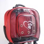 MİGNO Prestige Model Fileli Kedi Köpek Taşıma Çantaları Küçük - Kırmızı