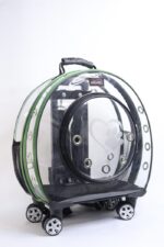 MİGNO Küçük Şeffaf Model Kedi Köpek Taşıma Çantası Yeşil