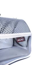 MİGNO FLYBAG Voyager Fileli-Şeffaf Model Kedi Köpek Taşıma Çantaları - Gri - Görsel 4