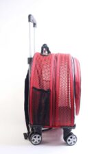 MİGNO Space Model Kedi Köpek Taşıma Çantası Fileli Kırmızı - Görsel 3