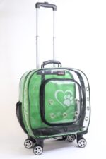 MİGNO Prestige Model Şeffaf Kedi Köpek Taşıma Çantaları Küçük - Yeşil - Görsel 2